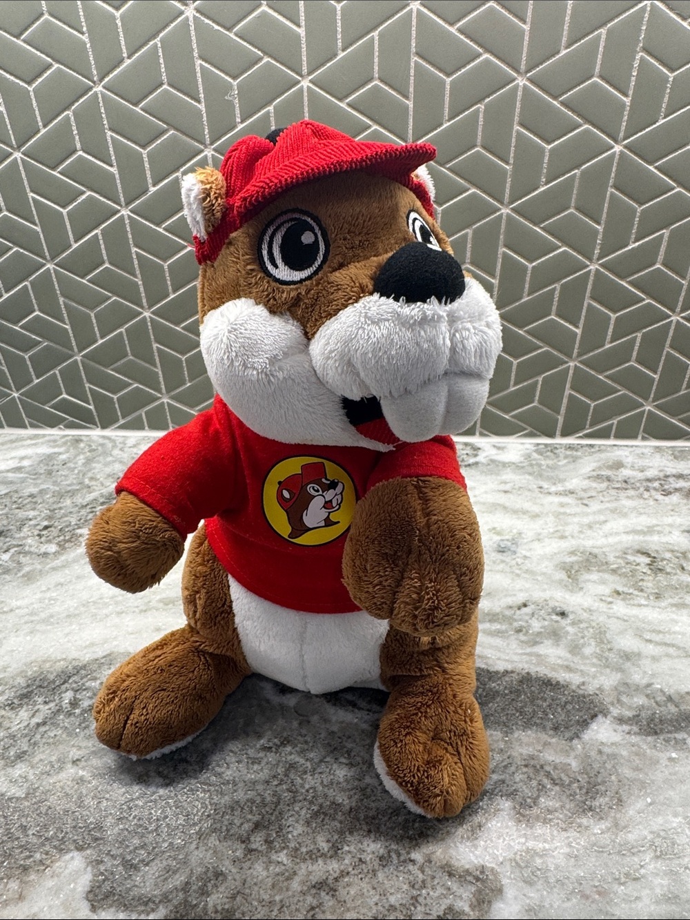 Buc-ee's Mascot Beaver Red Shirt Hat Logo 12" Tall Texas Plush Stuffed Toy Kids